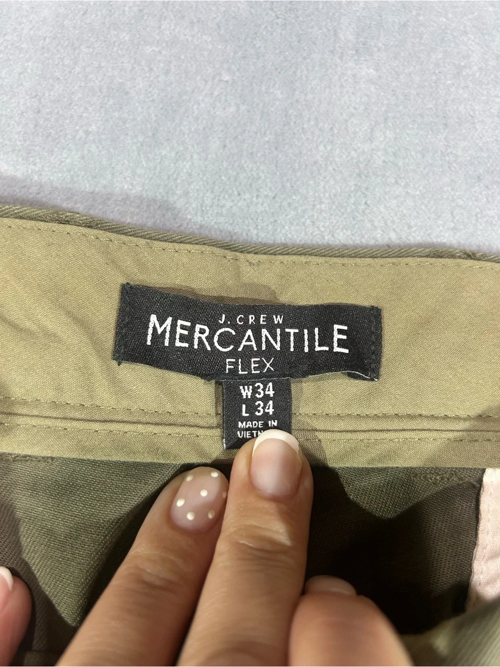 J Crew Mercantile Olive Green Relaxed Fit 34x34
